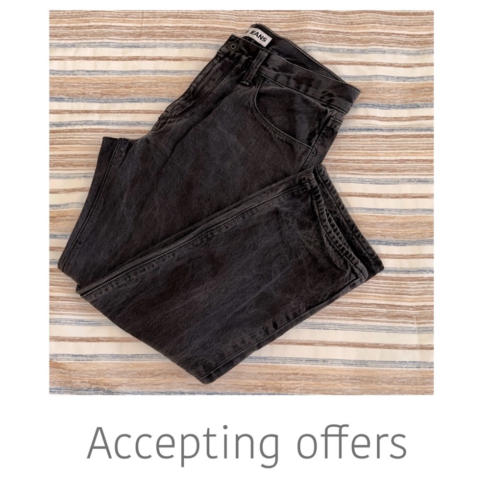 Express Rocco Slim Fit Skinny Leg Dark Gray Jeans Sz 33 x 30
